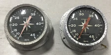 Two Vintage Air Guide Sea Speed Gauge Marine Boat Speedometer 5-45 MPH