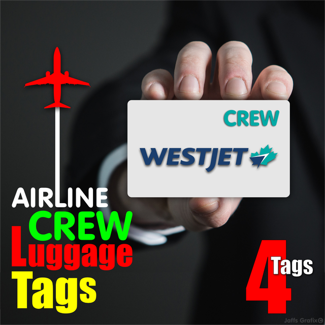 WestJet Airlines Crew Luggage Tags ( 4pcs ) eBay