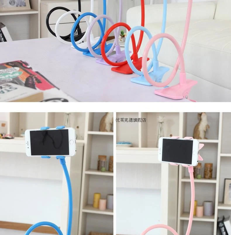 Flexible Lazy Bracket Cell Phone Stand Holder Car Bed Desk For iPhone Samsung NY - Image 2 of 4