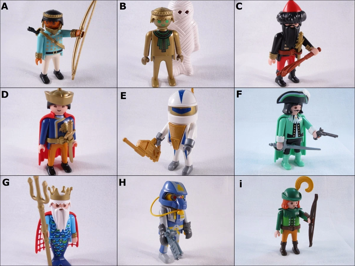 PLAYMOBIL VINTAGE SPECIAL MERMAID ASTRONAUT ROBIN HOOD MUMMY
