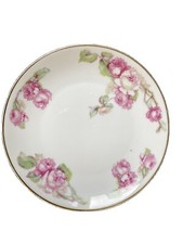 Bavaria Porcelain Antique Dessert Plate Roses Flowers Z S & Co 6” Gold Rim
