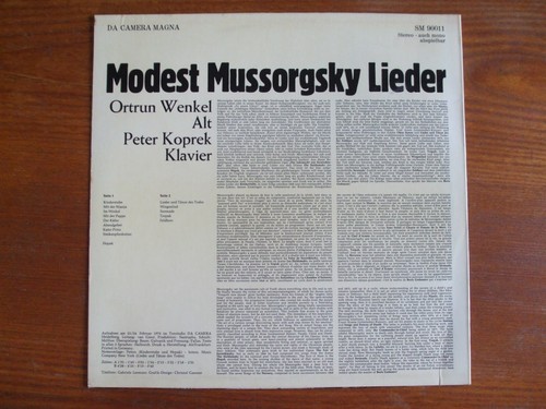 LP MOUSSORGSKI MUSSORGSKI KINDERSTUBE LIEDER WENKEL KOPREK IN TOP ZUSTAND EX - Bild 4 von 4