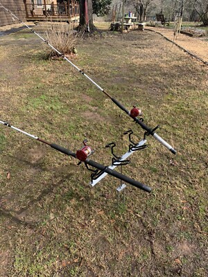 24'' T-bar with 2 post base & 4 Dual holders Reel Fisherman For Bank Fishing USA*