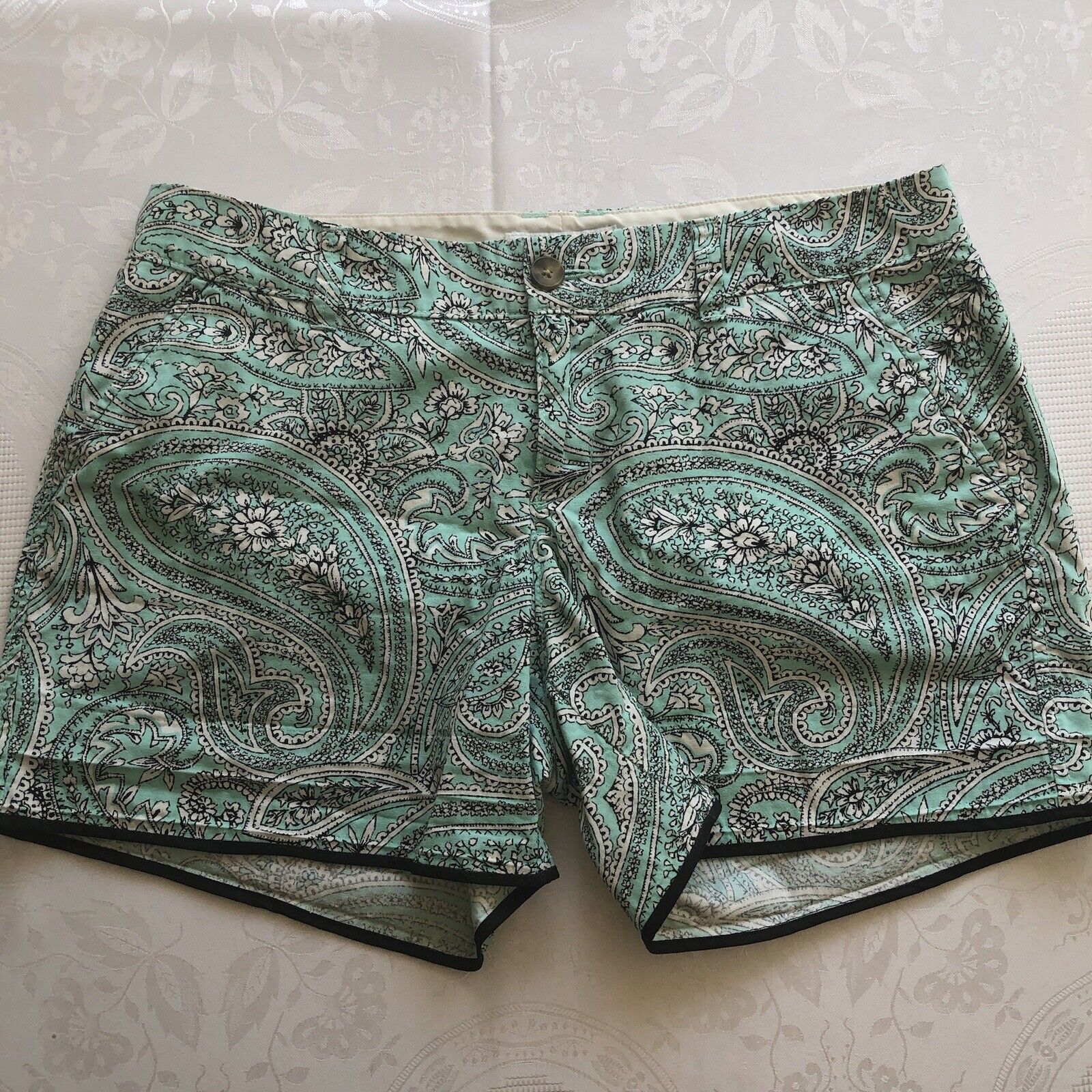 Old Navy Women’s Size 6 Green/Black Paisley Flora… - image 16