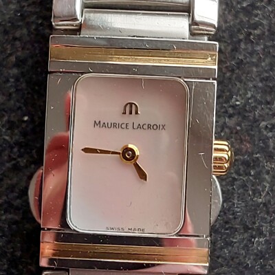 RELOJ SEÑORA MAURICE LACROIX 32823. INCRUSTACIONES DE 0R0 18K EN  CAJA Y ARMIS