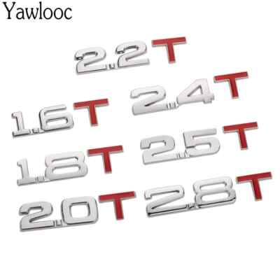 New Car 3D Metal 1.6T 1.8T 2.0T 2.2T 2.4T 2.5T 2.8T Sticker Emblem ...