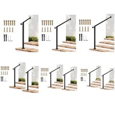 VIVOSUN Single-end Wrought Iron Handrails,0-160° Stair Railing Porch Post