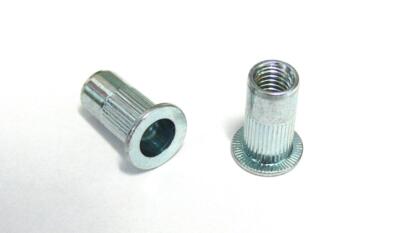 Blind Rivet Nuts M3, M4, M5, M6, M8, M10, Steel, Flat Head, Blind Rivet Nut