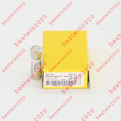 10pc New SC-15 SC15 SC 15A 600Vac Time Delay Class G Fuse #yr