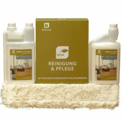SCHEUCHER Parkett Boden PFLEGESET CARE & CLEAN SEDA Parkettpflegeset Reiniger