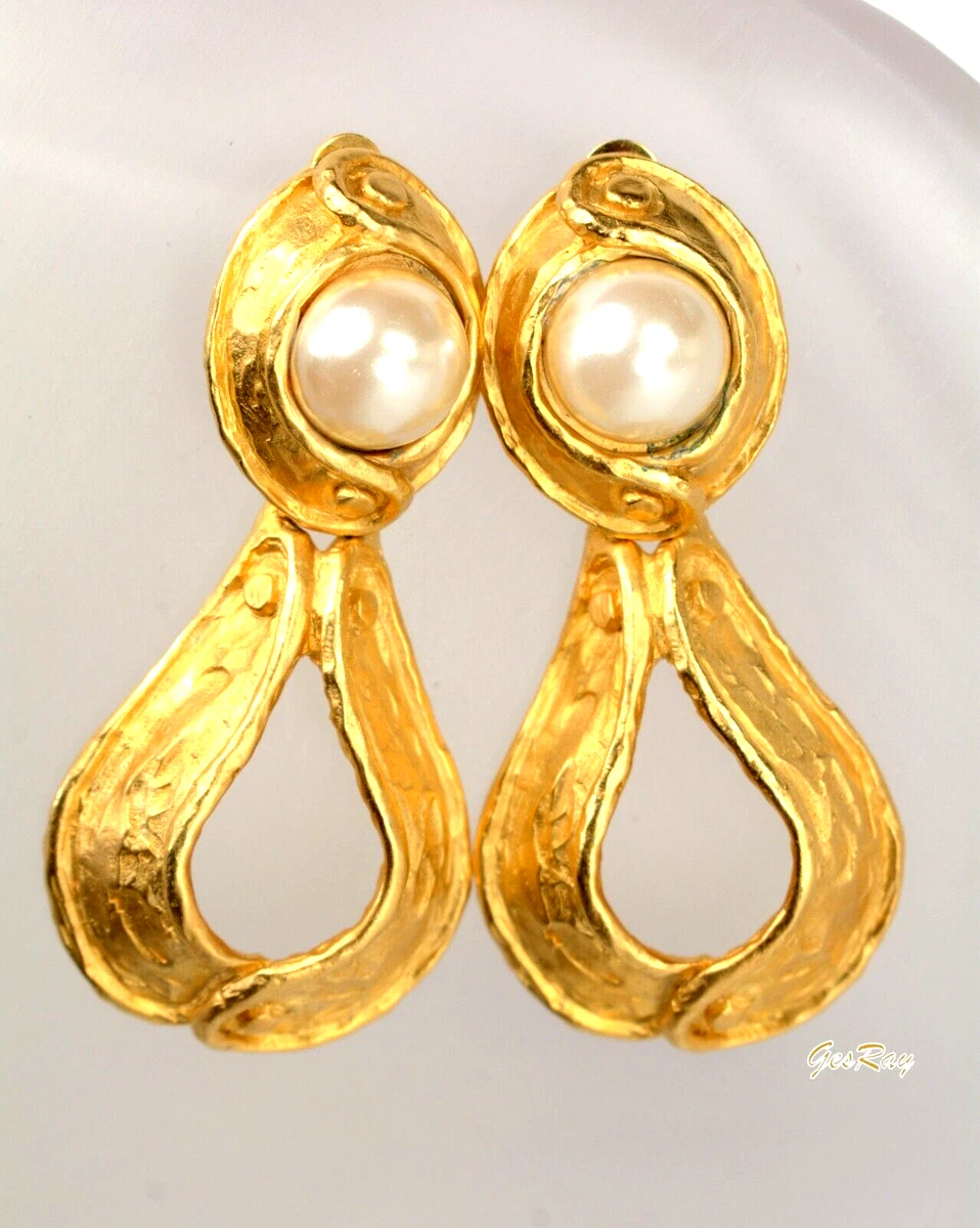 Hammered sale dangle earrings