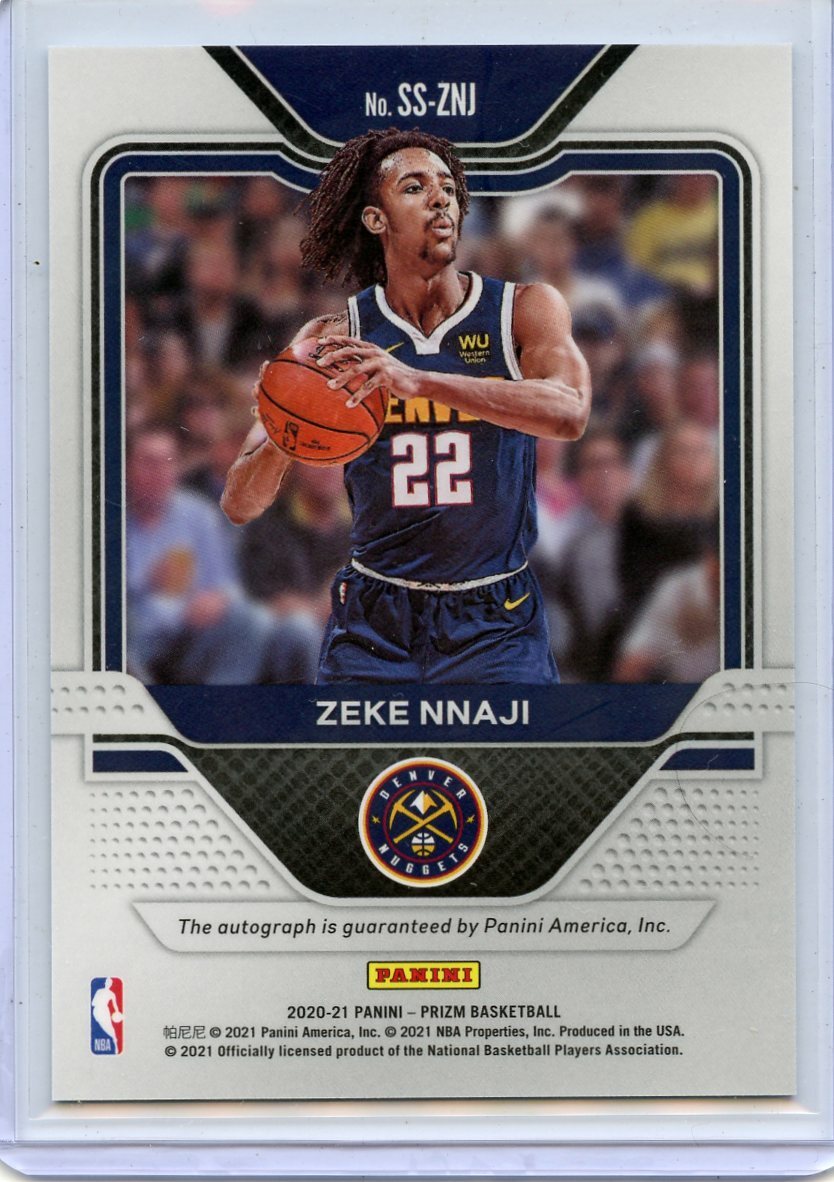ジェイク サイン 2020-21 Panini Prizm ZEKE NNAJI 