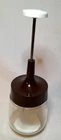 Vintage Gemco Federal Housewares Nut/Herb Chopper Clear Glass Jar w/Disk~ USA!