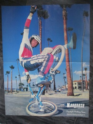 MONGOOSE BMX POSTER 1987-88 OLDSCHOOL BMX DOPPELSEITIG POSTER KATALOG BROSCHÜRE