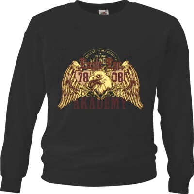 Sweatshirt EAGLE EGE AKADEMY ADLER GEIER RAUBVOGEL BIKERSHIRT MOTORRAD CHOPPER