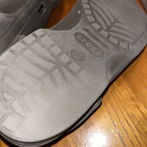 Crocs Gray Clogs Slip On Pool Beach Single Strap Water Shoes Children's Size 12  - Bild 6 von 7