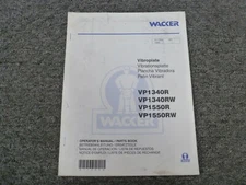 Wacker VP1340R VP1340RW Vibratory Plate Parts Catalog & Owner Operator Manual