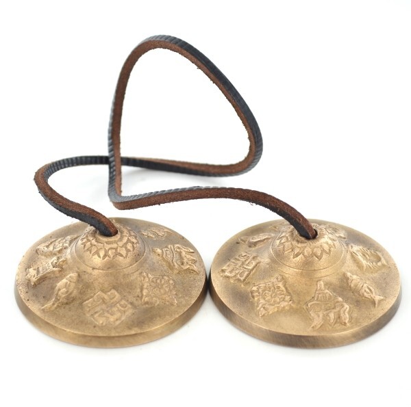 Brass Tingshas Lucky Tibetan Buddhist Meditation Yoga Spiritual 40051