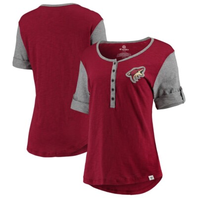 NHL Fanatics Women's AZ Coyotes Red/Heathered Gray True