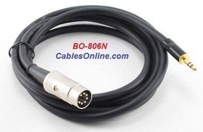 6 ft iPod/MP3 Cable for BO, Naim, Quad DIN-7, BO-806N