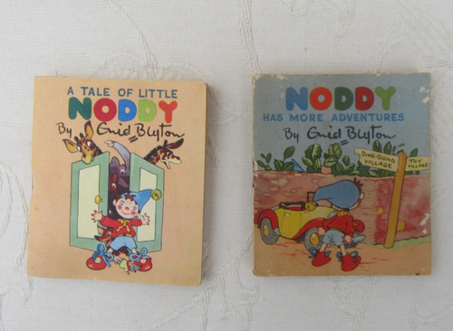 Enyd Blyton-The Tiny Noddy book No 1 & 2-1st Sampson Low-1950's-rare-Very Good