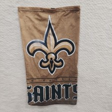 New Orleans Saints MASK GAITER FACE COVER Gold 17x9.5 Biker Cold Weather