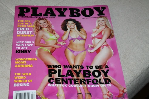 Playboy July 2002 Wonderbra Model Adriana, Lauren Anderson