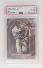 Shohei Ohtani 2024 Topps Tribute #18 RED numbered /10 PSA 10 💎 POP 3 MVP 