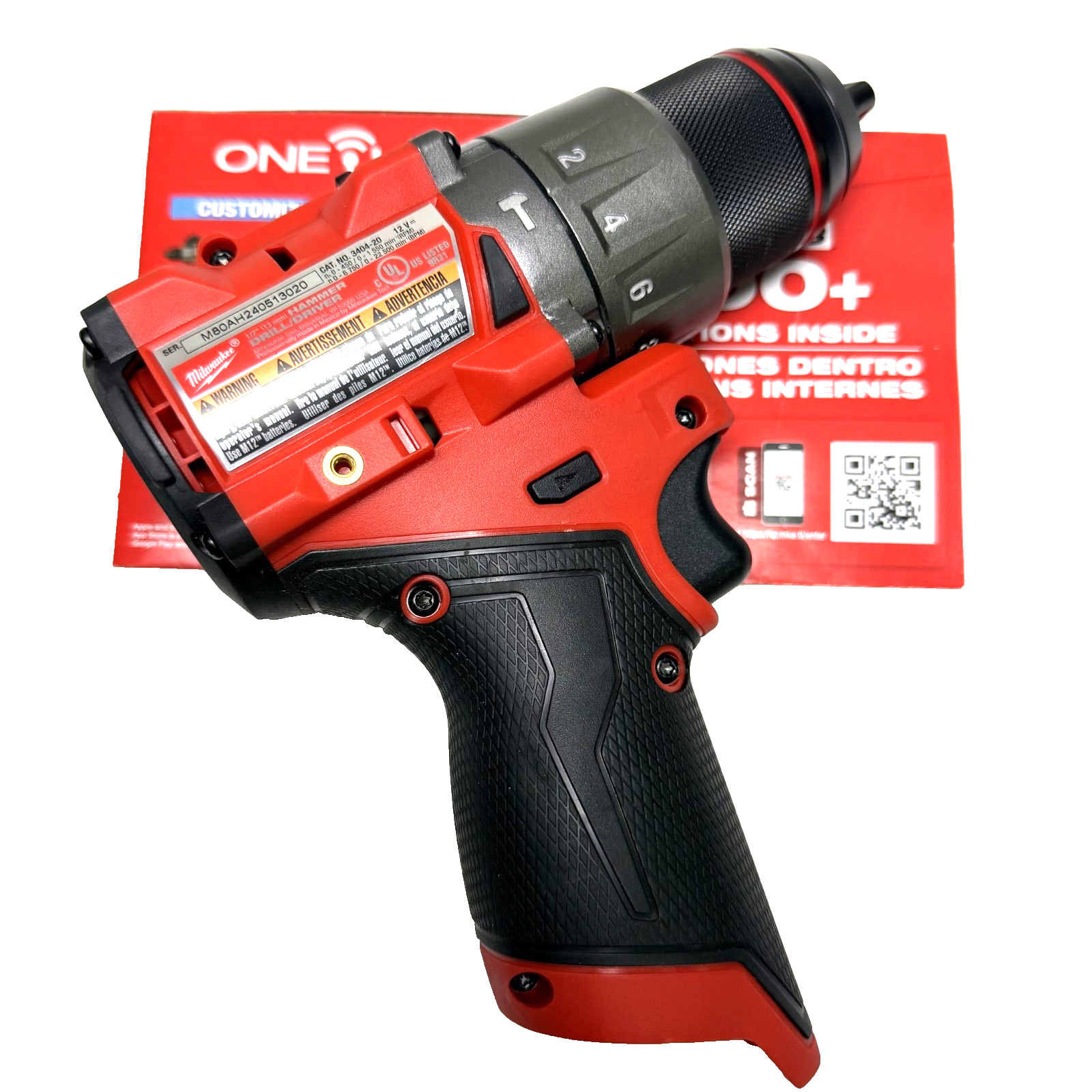 Milwaukee 3404-20 1/2" M12 Hammer Fuel Brushless Drill Driver