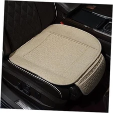 Linen Car Seat Covers,Cooling Bottom Seat Covers for Diamond Backrest Beige