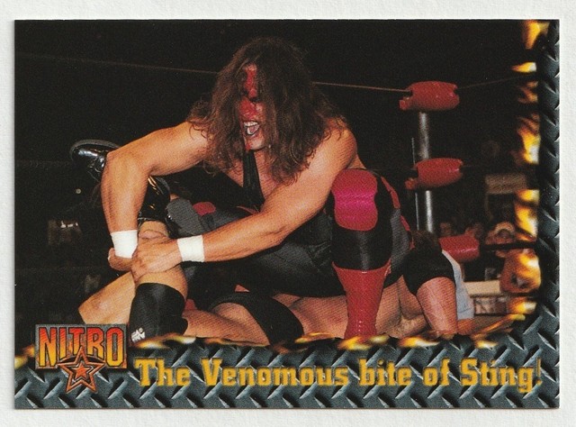 1999 Topps WCW/NWO Nitro #66 The Venomous Bite of Sting!