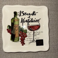 Effetti Home Brunello di Montalcino Appetizer Plate Handmade In Italy NEW