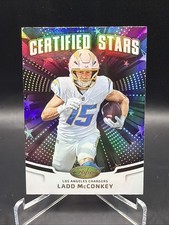 Ladd McConkey 2025 Panini Certified Stars SP #CST-LMY Los Angeles Chargers