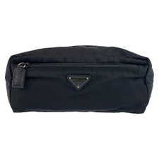 Prada Nylon Clutch Bag Women Black One Size