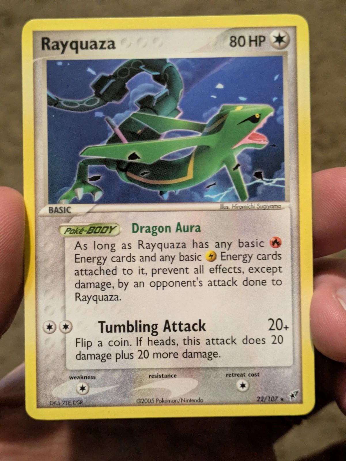 Rayquaza 22/107 Non-Holo - EX Deoxys 2005 - Very LP
