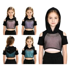 Girls Tank Performance Dance Show Top Contemporary Vest Party Two-piece Kids