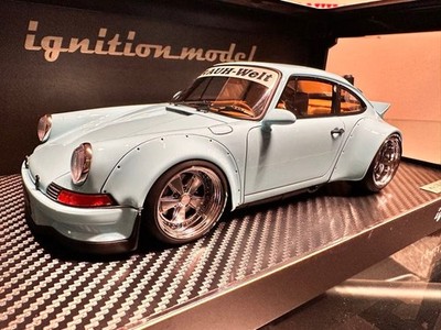 Ignition Model RWB Porsche 911 1/18 Light Blue Wide Body Deep Rim Wheels
