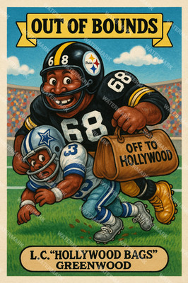 GW991 L.C. Greenwood Out of Bounds Steelers 4x6 12x18 16x24 Photo