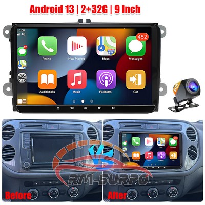 For 2003-2009 VW Golf MK5 fit for Carplay Android Car Stereo Radio FM GPS Navi