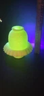 Fenton Persian Medallion Fairy Lamp Custard Satin GLOWS No Insert