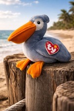 🐦 TY Beanie Baby “Scoop” the Pelican - Vintage NWT