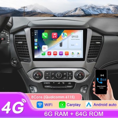 6+64GB Android 8Core Car Stereo Radio Carplay For GMC Chevrolet Tahoe 2015-2019