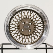 4-new 16 Klutch Sl1 Wheels 16x8 4x100 15 Bronze Machined Lip Rims 73.1