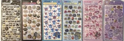 Bonbon Drop Puffy 3D Sticker 6pc My Melody Stitch Tamagotchi Kawaii Japan NEW 