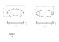 Bremsbelagsatz, Scheibenbremse P 61 105 Brembo FüR CitroËN