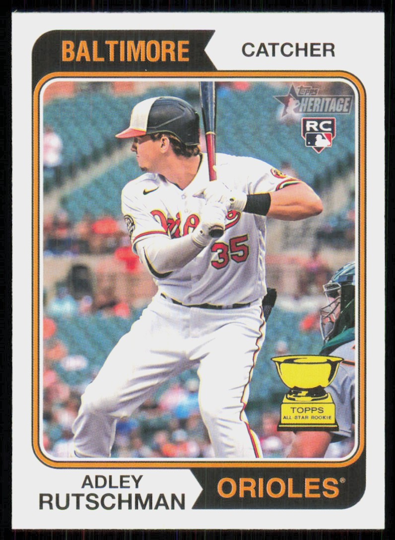 2023 Topps Heritage Adley Rutschman Rookie Orioles #7