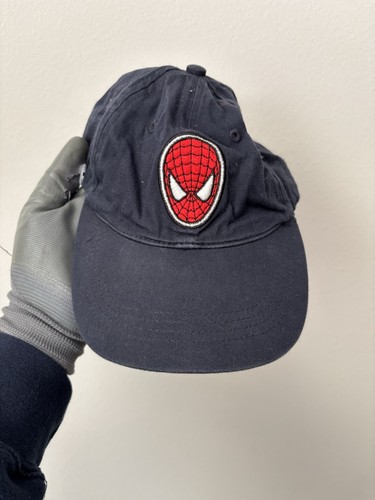 VTG Marvel 2007 The Amazing Spiderman Adjustable Childs Black Baseball Cap