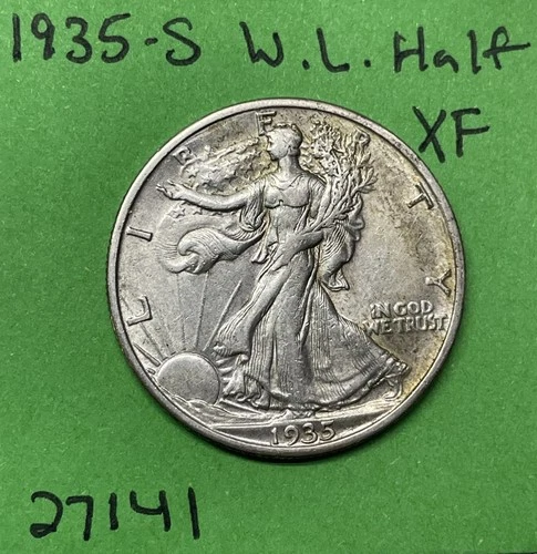 1935-S Liberty Walking Half Dollar 50c Xf Extra Fine 90% Silver  US Coin