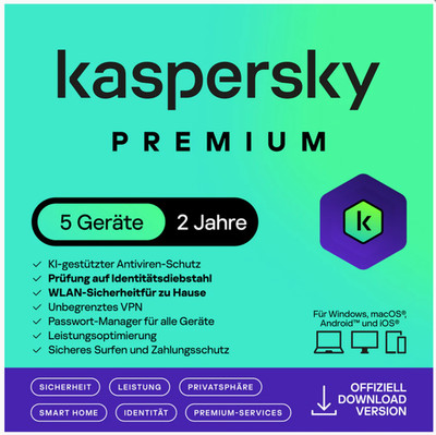 Premium Total Security 5 Geräte | 2 Jahre | 2026 | Sofortversand