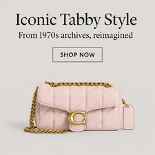 NWT CP149 Tabby Shoulder Bag 20・Quilted Pink Nappa Leather Chain Strap